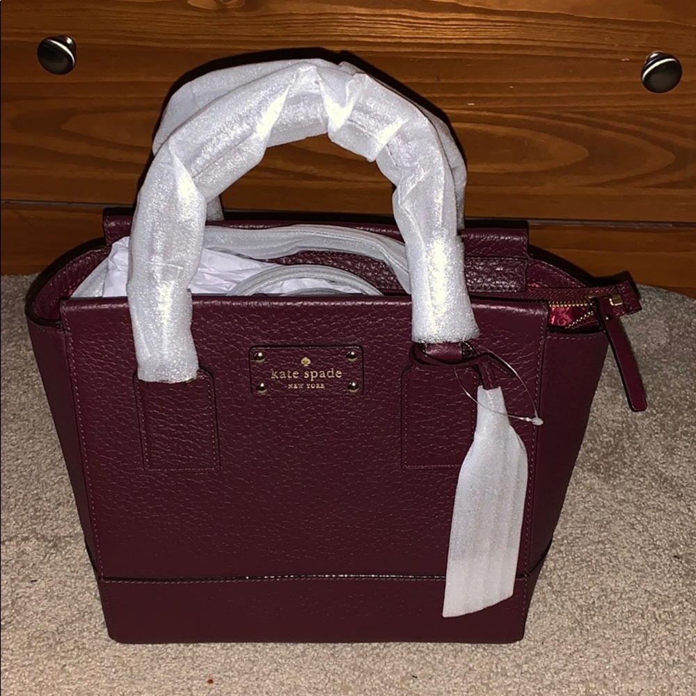 Kate Spade Maroon Small Camryn Bay Street Bag